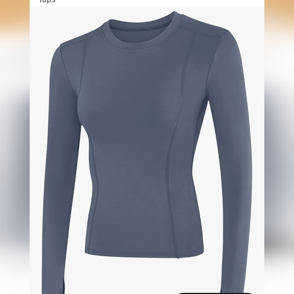 Women’s Long Sleeve Crewneck Performance Top - Slate Blue